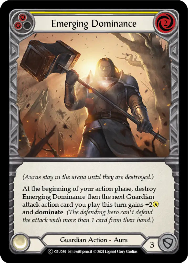 Emerging Dominance (Yellow) [Crucible of War Unlimited] Unlimited Rainbow Foil - Flesh And Blood Single