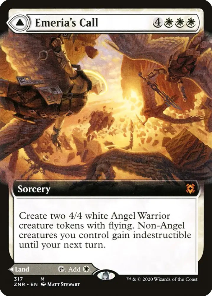 Emeria’s Call // Emeria Shattered Skyclave (Extended Art) [Zendikar Rising] - MTG Single