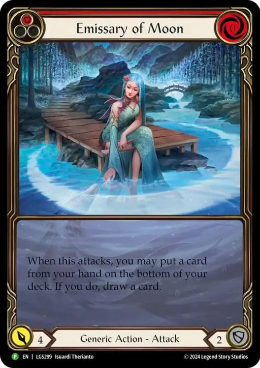 Emissary of Moon [LGS299] (Promo) Rainbow Foil - Flesh And Blood Single