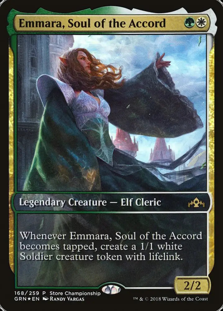 Emmara Soul of the Accord (Store Championship) (Full Art) [Guilds of Ravnica Promos] - MTG Single
