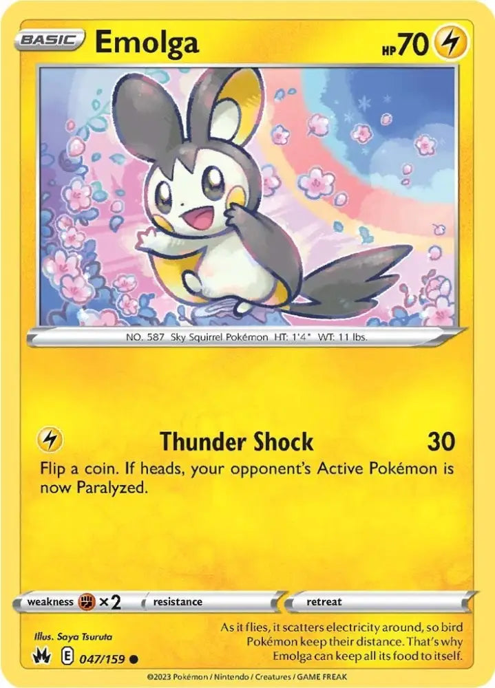 Emolga (047/159) [Sword & Shield: Crown Zenith] - Pokemon Single