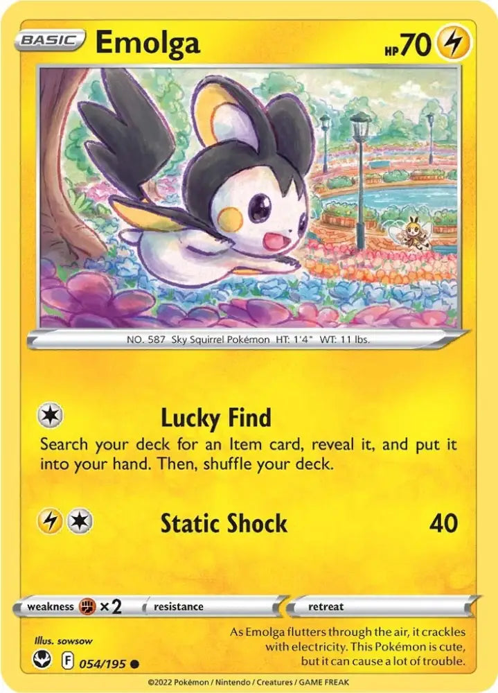 Emolga (054/195) [Sword & Shield: Silver Tempest] - Pokemon Single