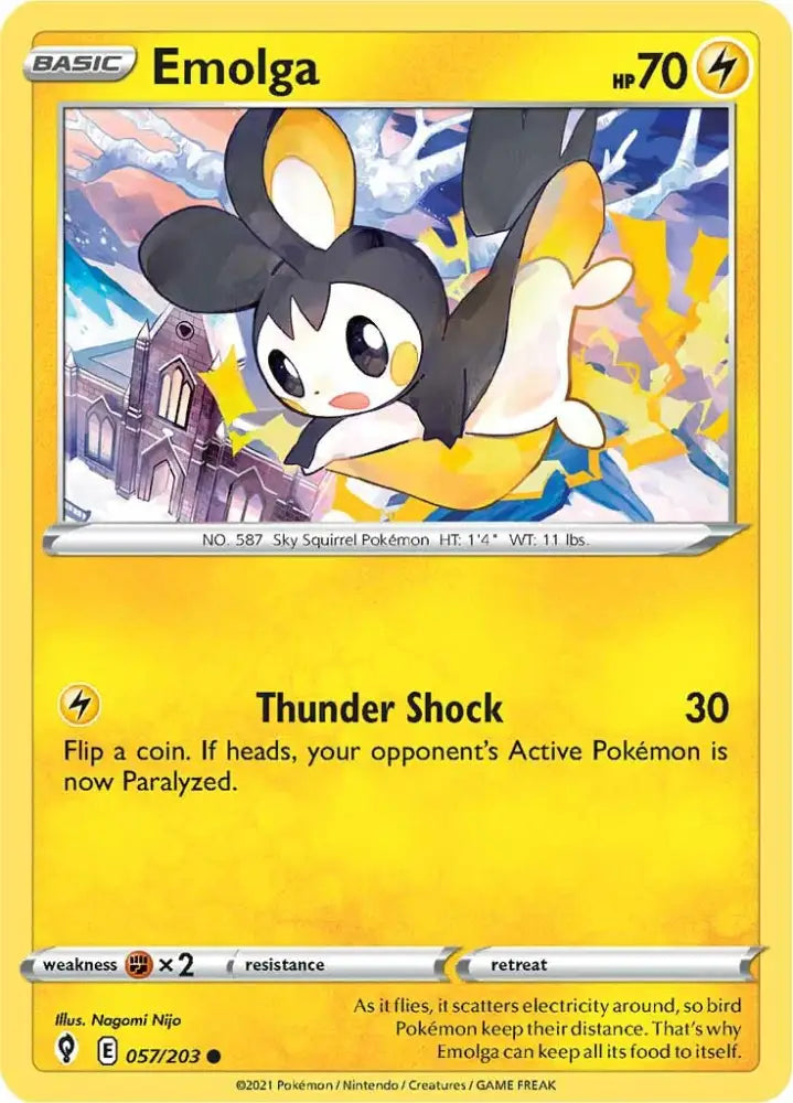 Emolga (057/203) [Sword & Shield: Evolving Skies] - Pokemon Single