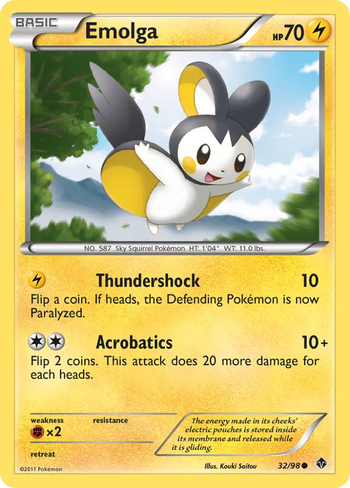 Emolga (32/98) [Black & White: Emerging Powers] - Pokemon Single