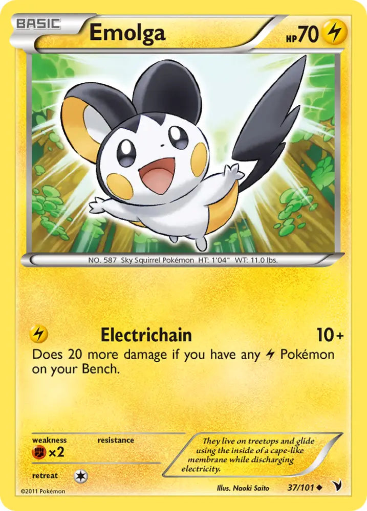 Emolga (37/101) [Black & White: Noble Victories] - Pokemon Single