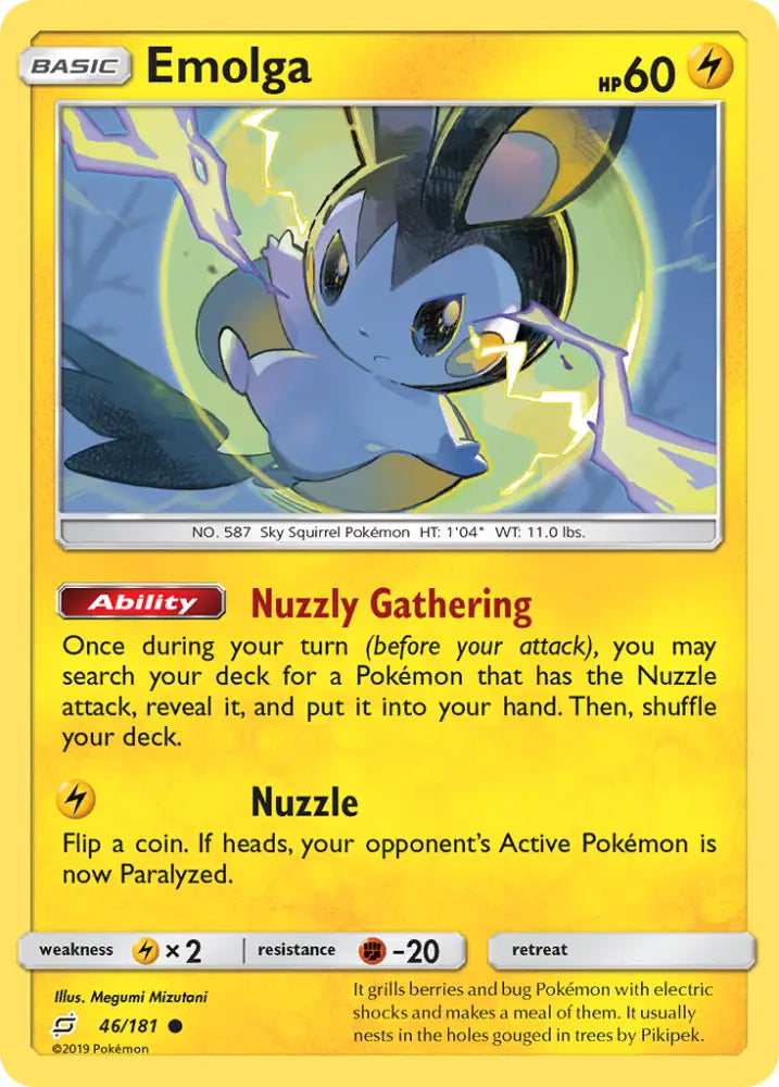 Emolga (46/181) [Sun & Moon: Team Up] - Pokemon Single
