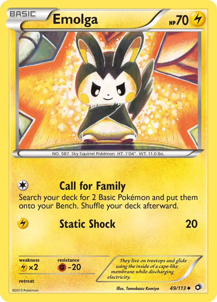 Emolga (49/113) [Black & White: Legendary Treasures] - Pokemon Single