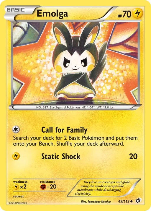 Emolga (49/113) [Black & White: Legendary Treasures] - Pokemon Single