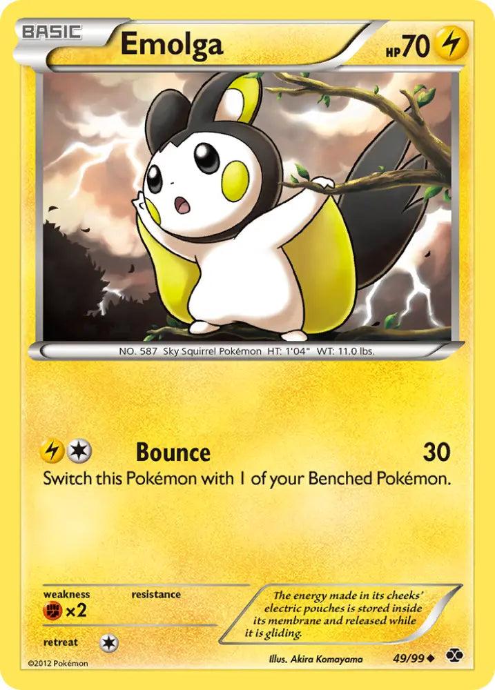 Emolga (49/99) [Black & White: Next Destinies] - Pokemon Single