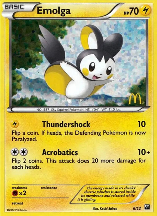 Emolga (6/12) [McDonald’s Promos: 2012 Collection] - Pokemon Single