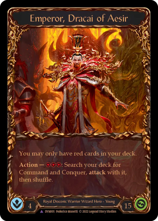 Emperor Dracai of Aesir (Marvel) [Dynasty] Cold Foil - Flesh And Blood Single