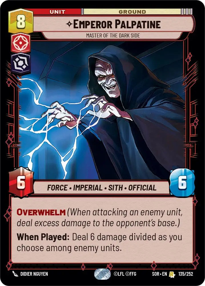 Emperor Palpatine - Master of the Dark Side (135/252) [Spark of Rebellion] - Star Wars: Unlimited Single