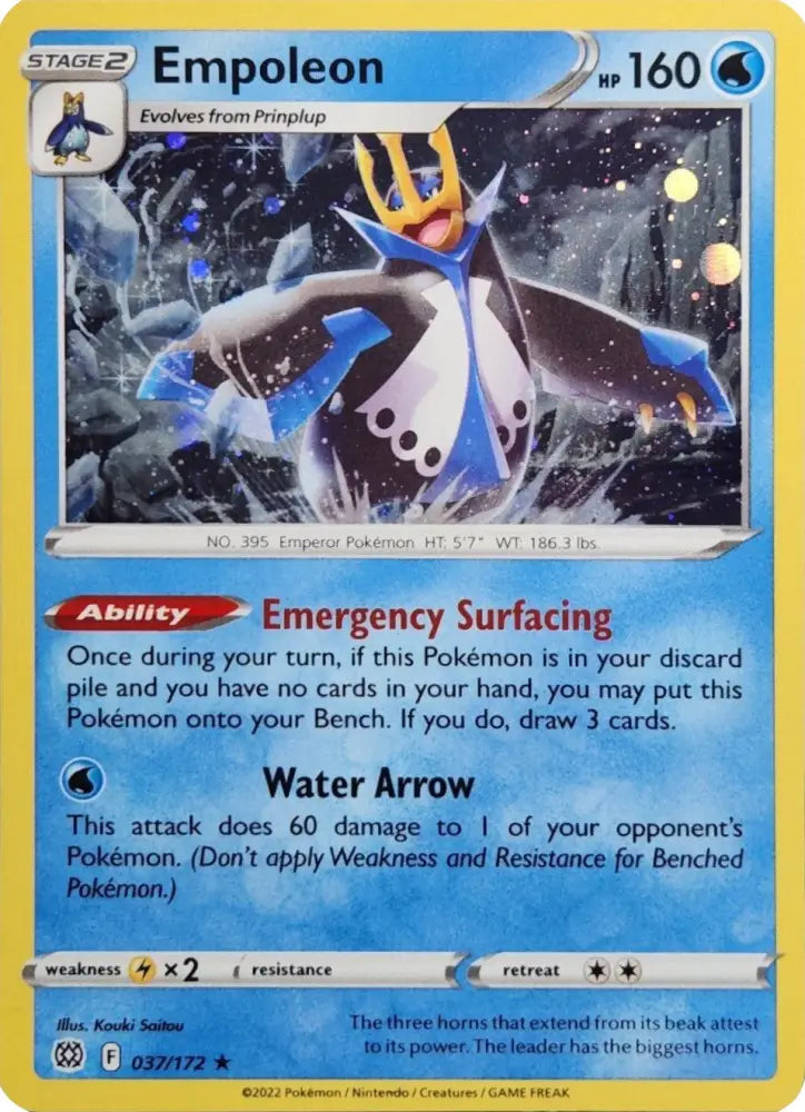 Empoleon (037/172) (Cosmos Holo) [Sword & Shield: Brilliant Stars] - Pokemon Single