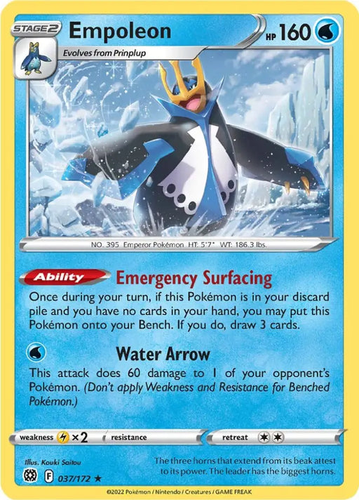 Empoleon (037/172) [Sword & Shield: Brilliant Stars] - Pokemon Single