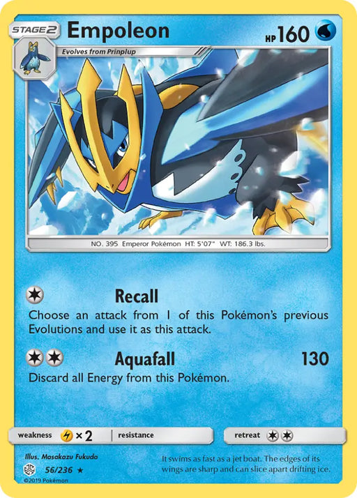 Empoleon (56/236) [Sun & Moon: Cosmic Eclipse] - Pokemon Single