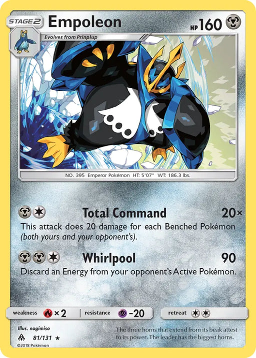 Empoleon (81/131) [Sun & Moon: Forbidden Light] - Pokemon Single