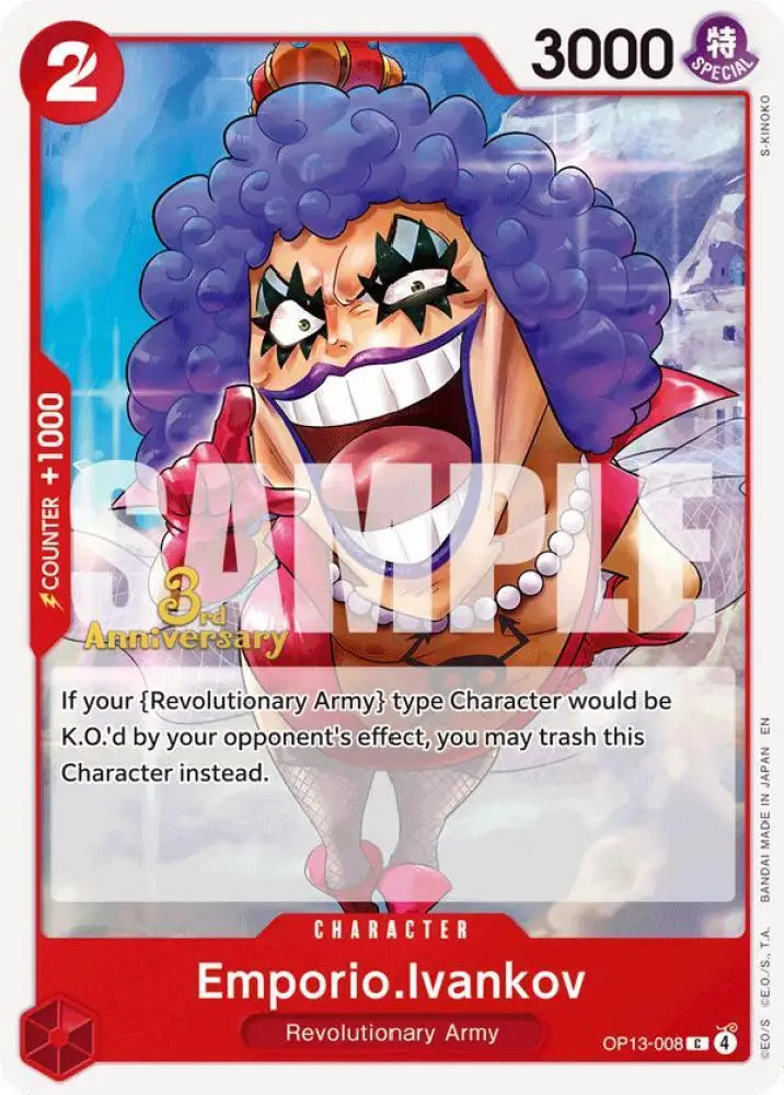 Emporio.Ivankov (OP13-008) [Carrying On His Will: 3rd Anniversary Tournament Cards]