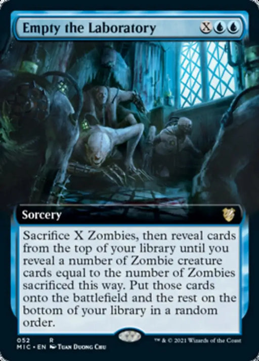 Empty the Laboratory (Extended Art) [Innistrad: Midnight Hunt Commander] - MTG Single
