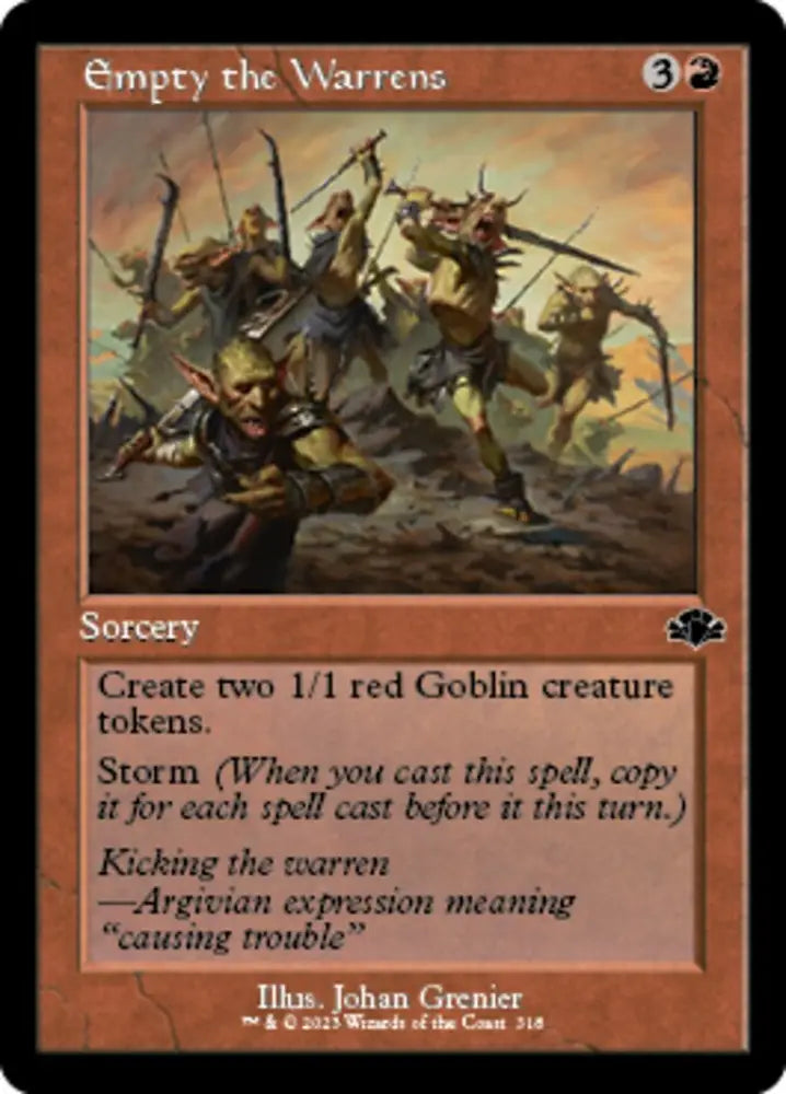 Empty the Warrens (Retro) [Dominaria Remastered] - MTG Single