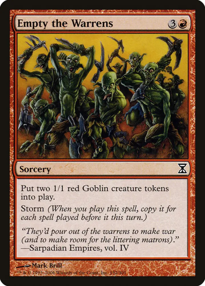 Empty the Warrens [Time Spiral] - MTG Single