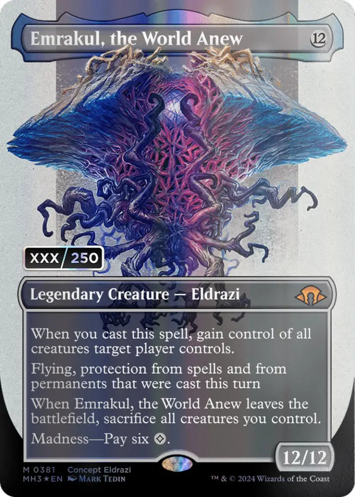 Emrakul the World Anew (Borderless) (Serial Numbered) [Modern Horizons 3] - MTG Single