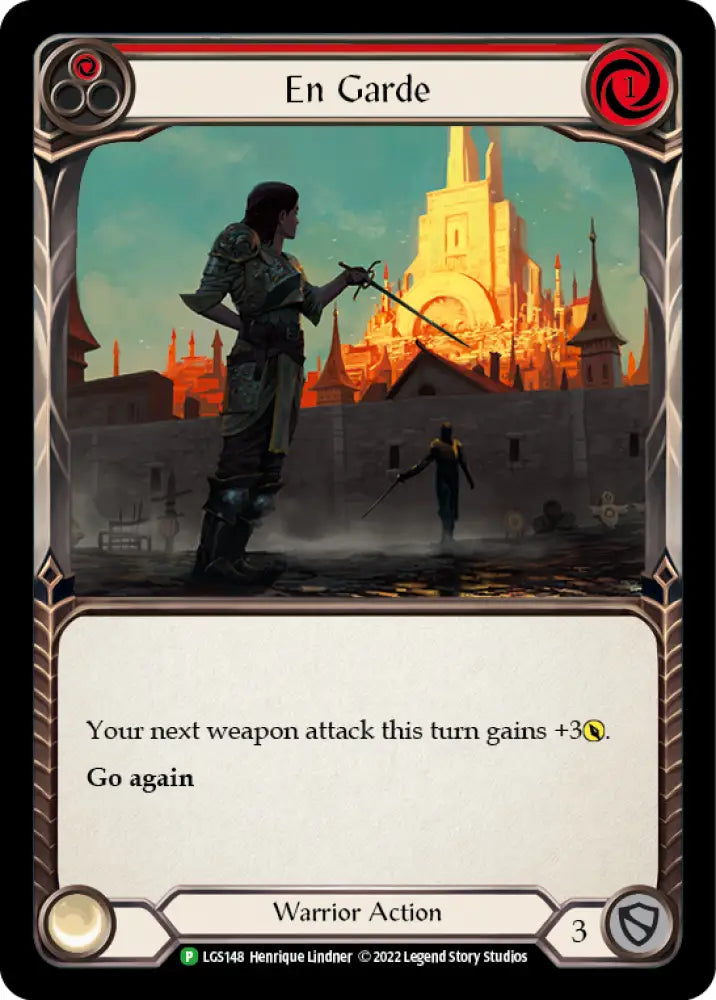 En Garde (Red) [LGS148] (Promo) Rainbow Foil - Flesh And Blood Single