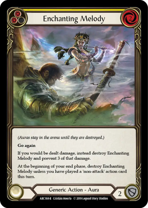 Enchanting Melody (Yellow) [Arcane Rising 1st Edition] 1st Edition Normal - Flesh And Blood Single