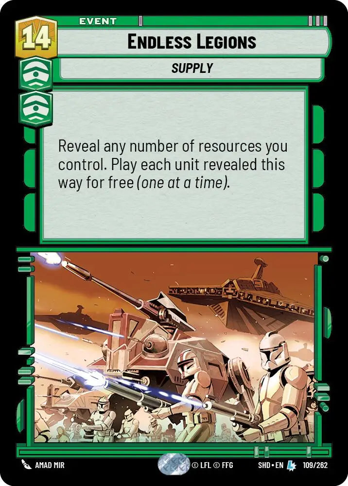 Endless Legions (109/262) [Shadows of the Galaxy] - Star Wars: Unlimited Single