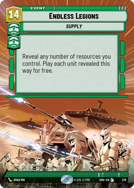Endless Legions (Hyperspace) (378) [Shadows of the Galaxy] - Star Wars: Unlimited Single