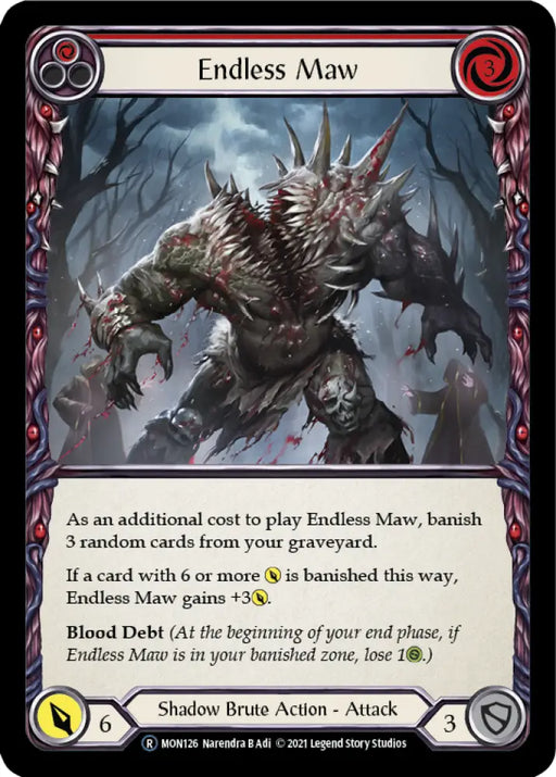 Endless Maw (Red) [Monarch Unlimited] Unlimited Rainbow Foil - Flesh And Blood Single