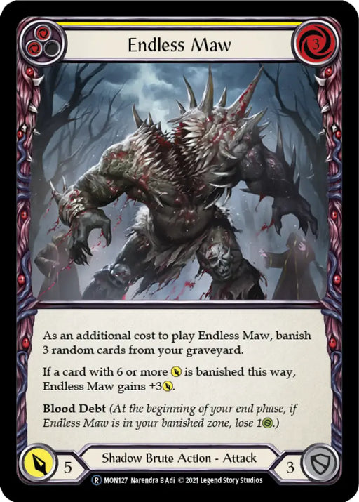 Endless Maw (Yellow) [Monarch Unlimited] Unlimited Rainbow Foil - Flesh And Blood Single