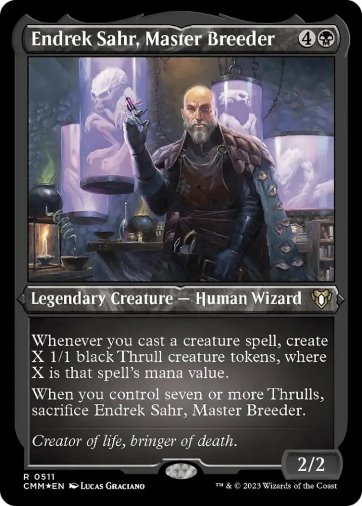 Endrek Sahr Master Breeder (Foil Etched) [Commander Masters] - MTG Single