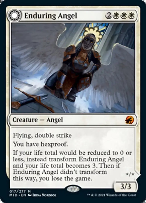 Enduring Angel // Angelic Enforcer [Innistrad: Midnight Hunt] - MTG Single