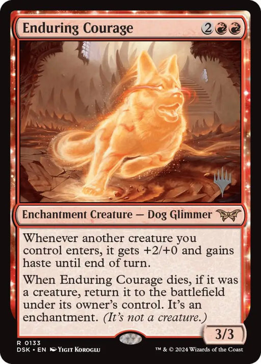 Enduring Courage (Promo Pack) [Duskmourn: House of Horror Promos] - MTG Single