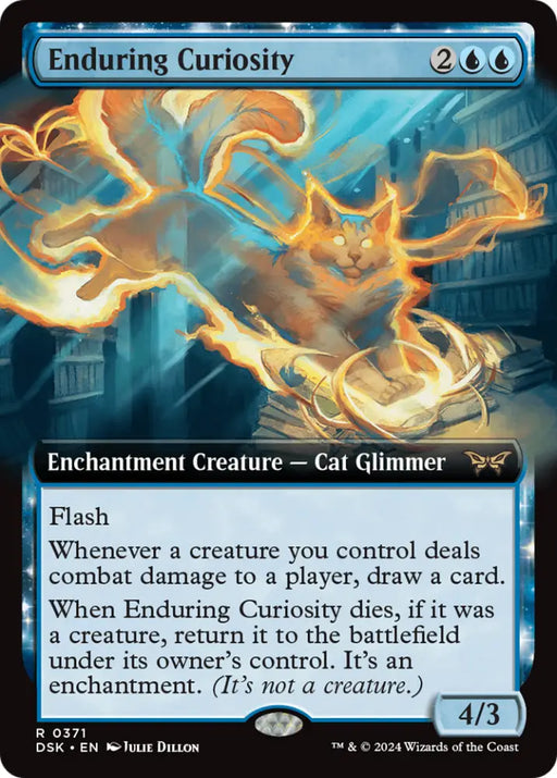 Enduring Curiosity (Extended Art) [Duskmourn: House of Horror] - MTG Single