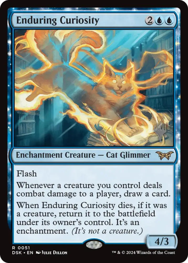 Enduring Curiosity (Promo Pack) [Duskmourn: House of Horror Promos] - MTG Single