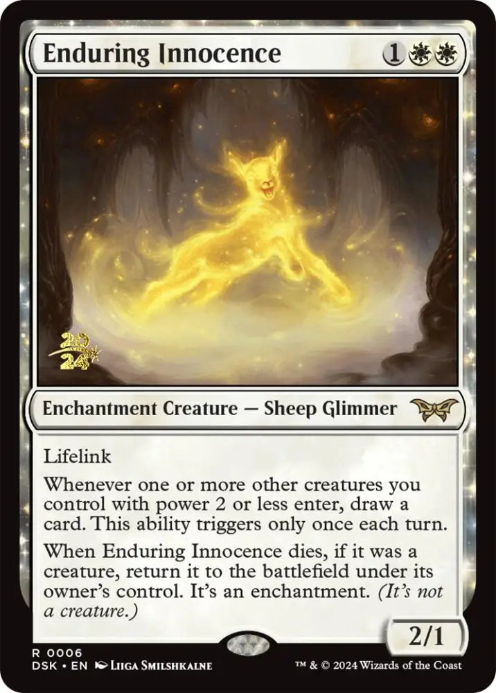 Enduring Innocence [Duskmourn: House of Horror Prerelease Promos] - MTG Single