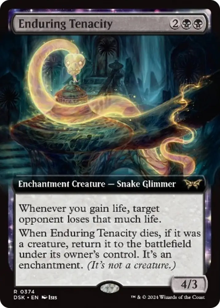 Enduring Tenacity (Extended Art) [Duskmourn: House of Horror] - MTG Single