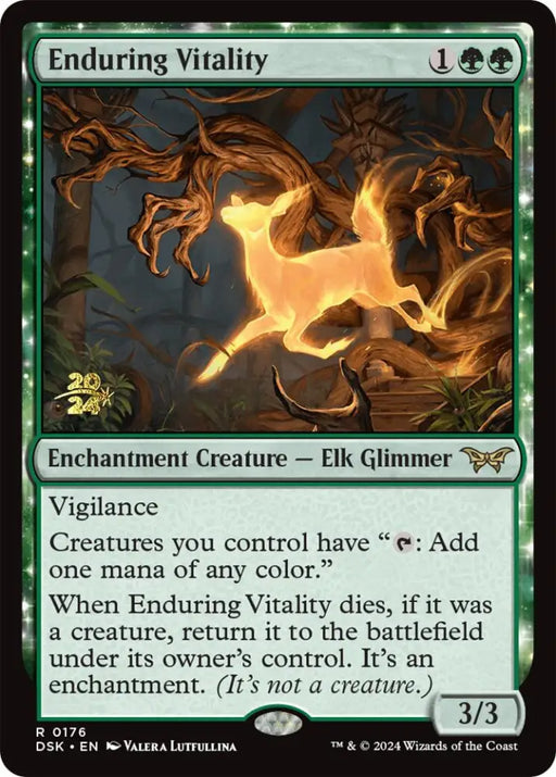 Enduring Vitality [Duskmourn: House of Horror Prerelease Promos] - MTG Single