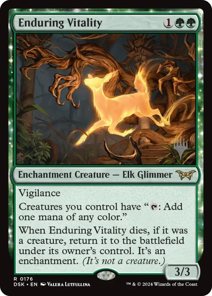 Enduring Vitality (Promo Pack) [Duskmourn: House of Horror Promos] - MTG Single