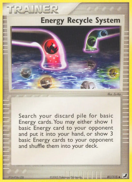 Energy Recycle System (81/115) [EX: Unseen Forces] - Pokemon Single
