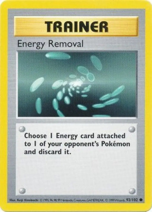 Energy Removal (92/102) [Base Set Shadowless Unlimited] - Pokemon Single