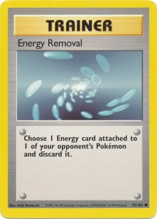 Energy Removal (92/102) [Base Set Unlimited] - Pokemon Single