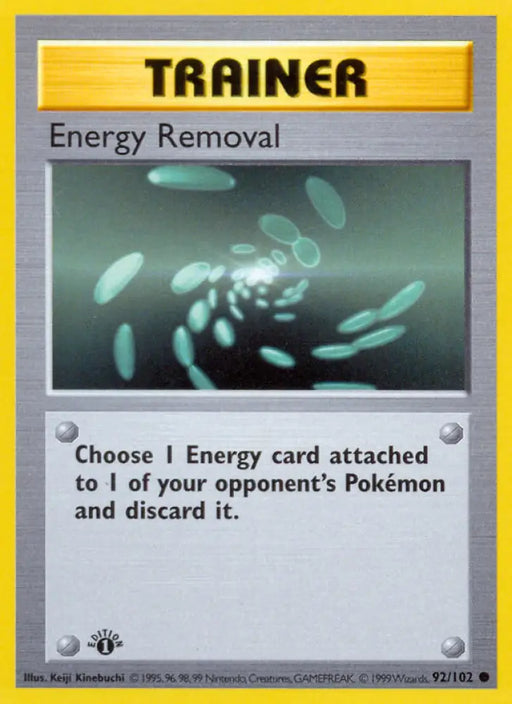 Energy Removal (92/102) (Shadowless) [Base Set 1st Edition] - Pokemon Single