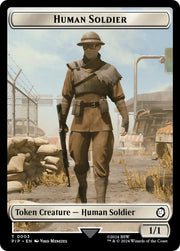 Energy Reserve // Human Soldier Double-Sided Token [Fallout Tokens] - MTG Single