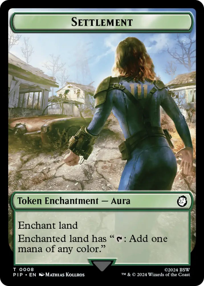 Energy Reserve // Settlement Double-Sided Token [Fallout Tokens] - MTG Single