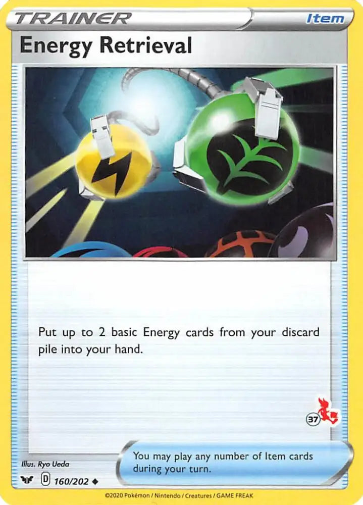 Energy Retrieval (160/202) (Cinderace Stamp #37) [Battle Academy 2022] - Pokemon Single