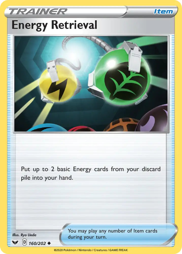 Energy Retrieval (160/202) [Sword & Shield: Base Set] - Pokemon Single