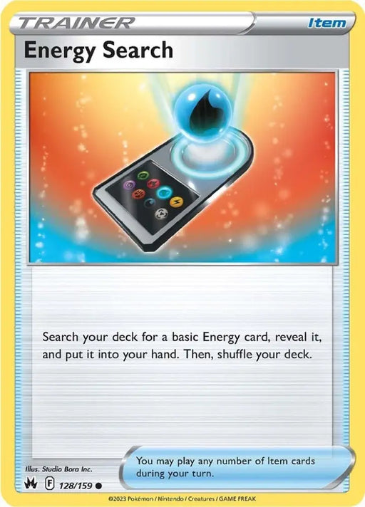 Energy Search (128/159) [Sword & Shield: Crown Zenith] - Pokemon Single