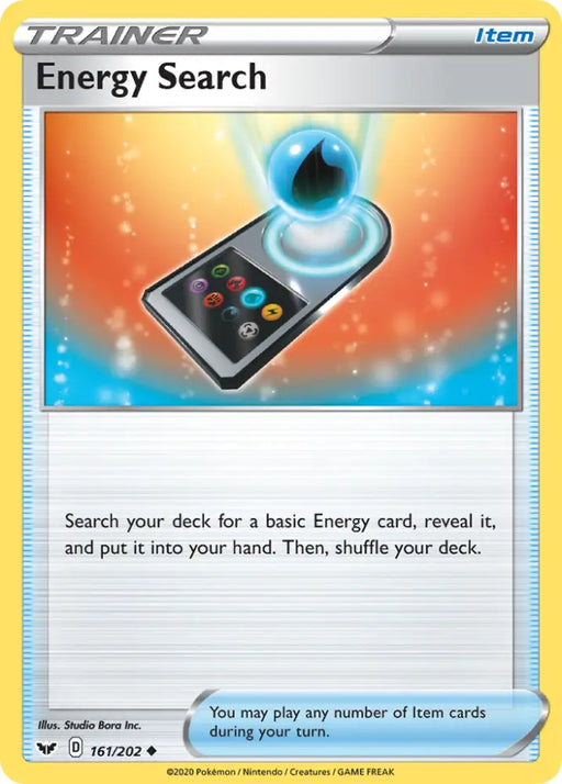 Energy Search (161/202) [Sword & Shield: Base Set] - Pokemon Single